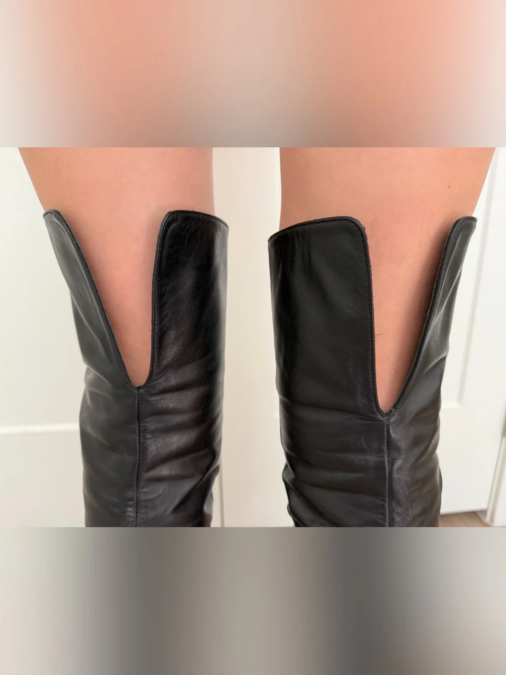 Handmade Genuine Leather Over-the-Knee Boots – Teaser Tabi Style – Size 6